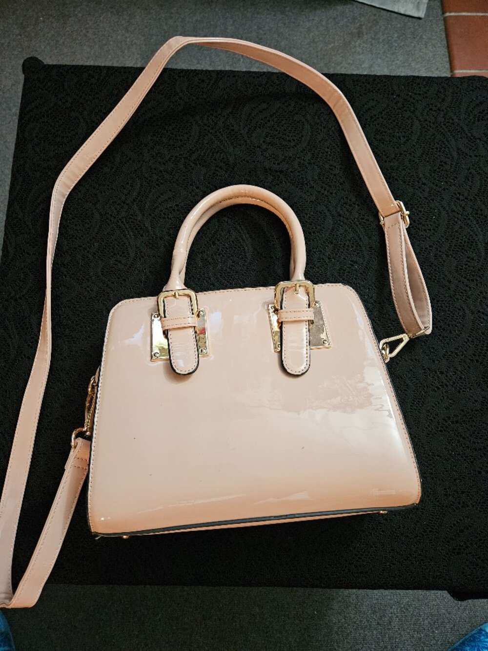 Pinkish Boxy Hand/Shoulder/Crossbody Bag